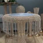 Crystal Accent Round Cake Table – Wedding Cake Display