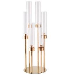 Elegant Gold Metal Candle Holder – Wedding & Home Décor