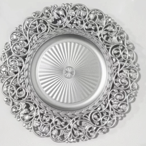 Silver Ornate Charger Plate